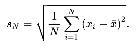 standard deviation